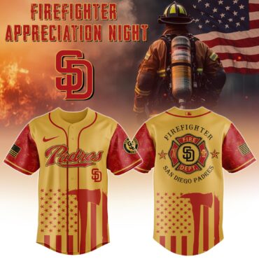 San Diego Padres MLB x Firefighter Appreciation Night Special Edition Jersey 2025