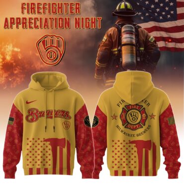Milwaukee Brewers MLB x Firefighter Appreciation Night Special Edition Hoodie 2025