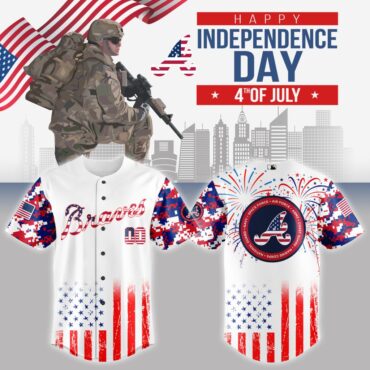 Premium MLB Atlanta Braves Special The 4th Of July Military Baseball Jersey