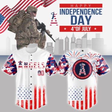 Premium MLB Los Angeles Angels Special The 4th Of July Military Baseball Jersey