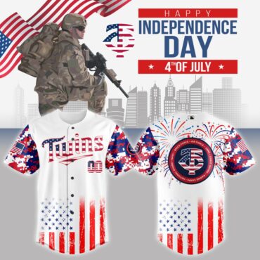 Premium MLB Minnesota Twins Special The 4th Of July Military Baseball Jersey