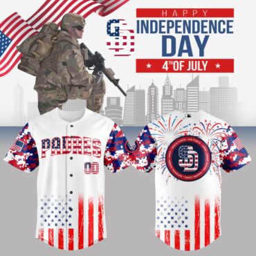 Premium MLB San Diego Padres Special The 4th Of July Military Baseball Jersey