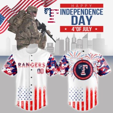 Premium MLB Texas Rangers Special The 4th Of July Military Baseball Jersey