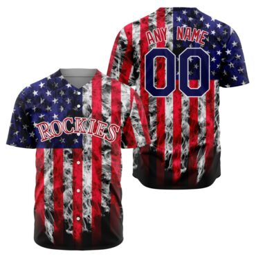 MLB Colorado Rockies Special Independence Day 4th Of July Design