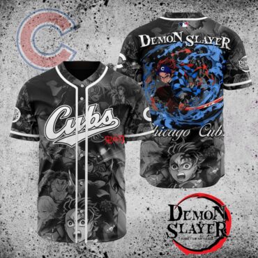 Premium MLB Chicago Cubs X Demon Slayer Baseball Jersey