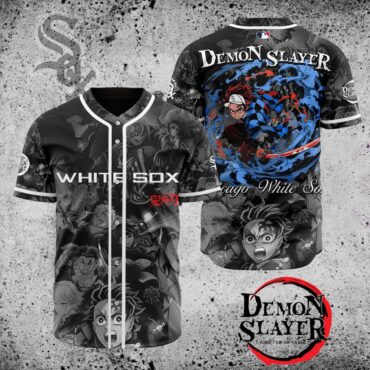 Premium MLB Chicago White Sox X Demon Slayer Baseball Jersey