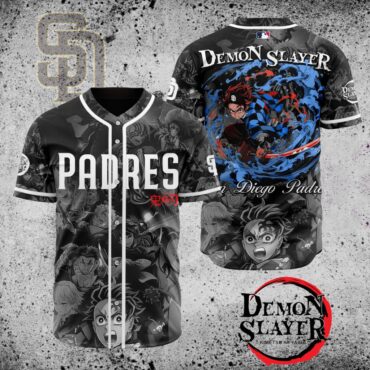 Premium MLB San Diego Padres X Demon Slayer Baseball Jersey