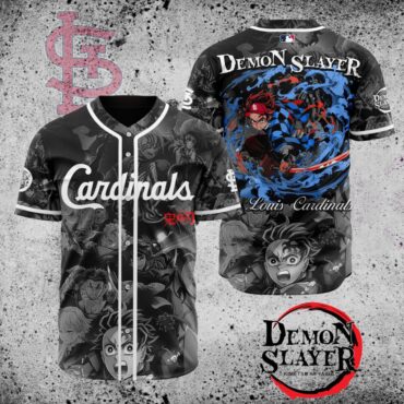 Premium MLB St. Louis Cardinals X Demon Slayer Baseball Jersey