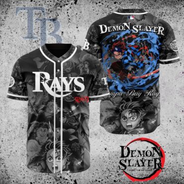 Premium MLB Tampa Bay Rays X Demon Slayer Baseball Jersey
