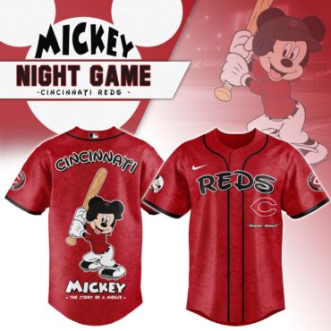 Premium MLB Cincinnati Reds X Mickey Mouse Baseball Jersey