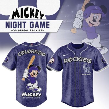 Premium MLB Colorado Rockies X Mickey Mouse Baseball Jersey