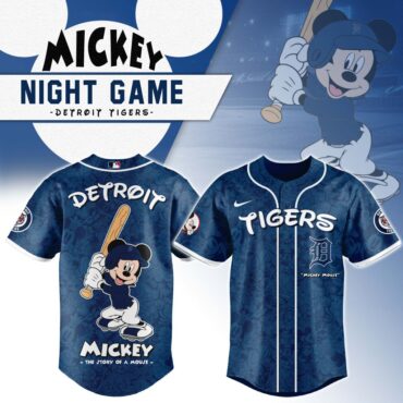 Premium MLB Detroit Tigers X Mickey Mouse Baseball Jersey