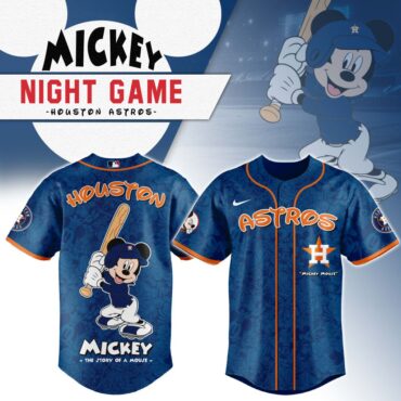 Premium MLB Houston Astros X Mickey Mouse Baseball Jersey