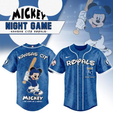 Premium MLB Kansas City Royals X Mickey Mouse Baseball Jersey