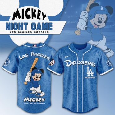 Premium MLB Los Angeles Dodgers X Mickey Mouse Baseball Jersey