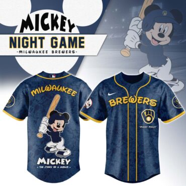 Premium MLB Milwaukee Brewers X Mickey Mouse Baseball Jersey