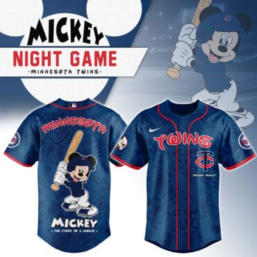 Premium MLB Minnesota Twins X Mickey Mouse Baseball Jersey