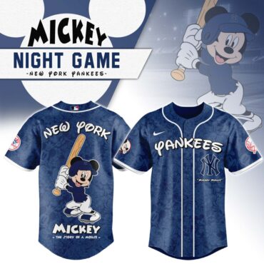 Premium MLB New York Yankees X Mickey Mouse Baseball Jersey