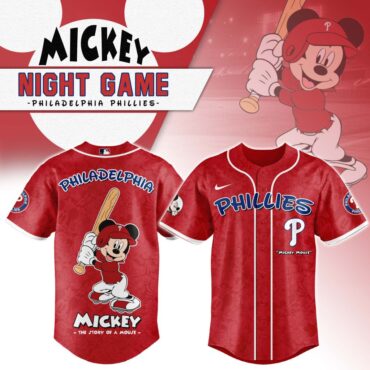 Premium MLB Philadelphia Phillies X Mickey Mouse Baseball Jersey