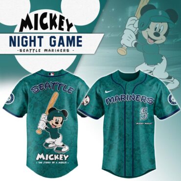 Premium MLB Seattle Mariners X Mickey Mouse Baseball Jersey