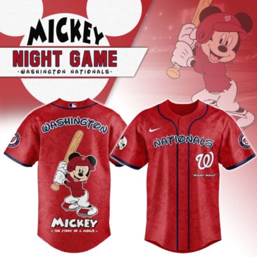 Premium MLB Washington Nationals X Mickey Mouse Baseball Jersey