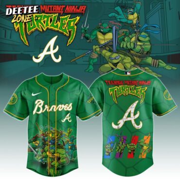 Premium MLB Atlanta Braves X Teenage Mutant Ninja Turtles Baseball Jersey