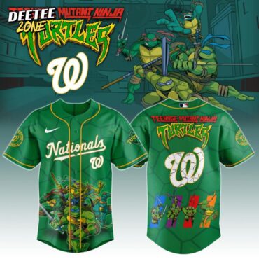 Premium MLB Washington Nationals X Teenage Mutant Ninja Turtles Baseball Jersey