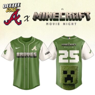 Premium MLB Atlanta Braves X A Minecraft Movie Baseball Jersey