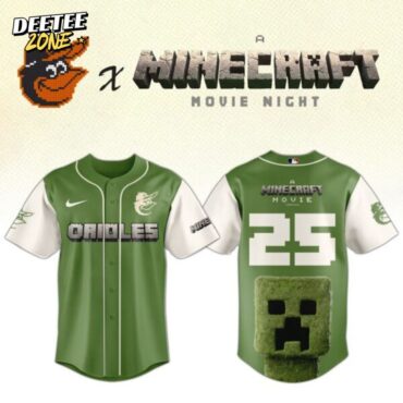 Premium MLB Baltimore Orioles X A Minecraft Movie Baseball Jersey