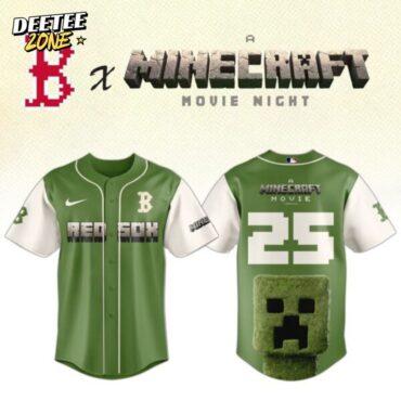 Premium MLB Boston Red Sox X A Minecraft Movie Baseball Jersey