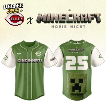 Premium MLB Cincinnati Reds X A Minecraft Movie Baseball Jersey