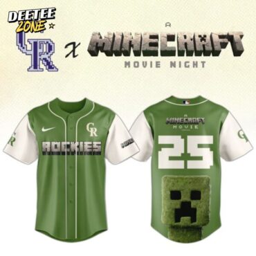 Premium MLB Colorado Rockies X A Minecraft Movie Baseball Jersey