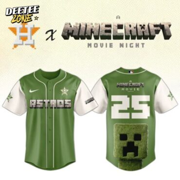 Premium MLB Houston Astros X A Minecraft Movie Baseball Jersey