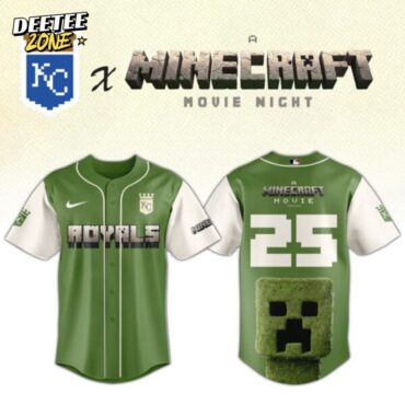 Premium MLB Kansas City Royals X A Minecraft Movie Baseball Jersey