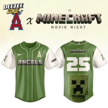 Premium MLB Los Angeles Angels X A Minecraft Movie Baseball Jersey