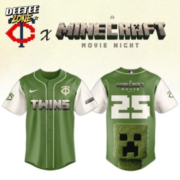 Premium MLB Minnesota Twins X A Minecraft Movie Baseball Jersey