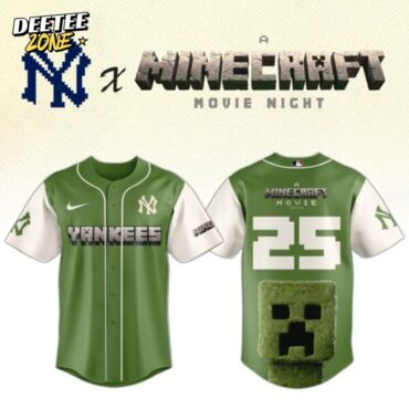 Premium MLB New York Yankees X A Minecraft Movie Baseball Jersey