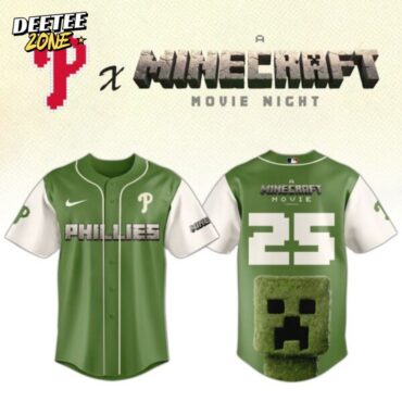 Premium MLB Philadelphia Phillies X A Minecraft Movie Baseball Jersey