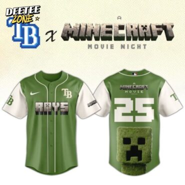 Premium MLB Tampa Bay Rays X A Minecraft Movie Baseball Jersey