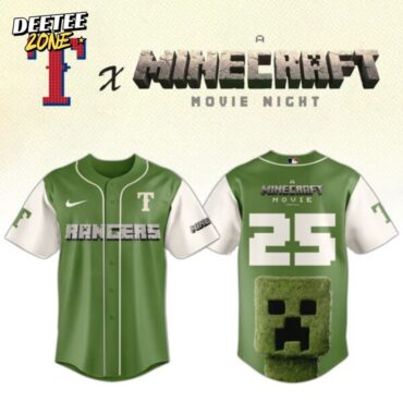 Premium MLB Texas Rangers X A Minecraft Movie Baseball Jersey