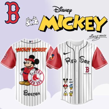 Premium MLB Boston Red Sox X Mickey Mouse And Friends Baseball Jersey
