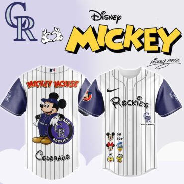 Premium MLB Colorado Rockies X Mickey Mouse And Friends Baseball Jersey