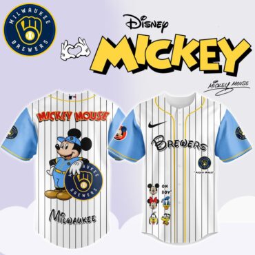 Premium MLB Milwaukee Brewers X Mickey Mouse And Friends Baseball Jersey