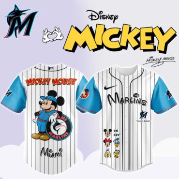 Premium MLB Miami Marlins X Mickey Mouse And Friends Baseball Jersey