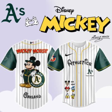 Premium MLB Oakland Athletics X Mickey Mouse And Friends Baseball Jersey