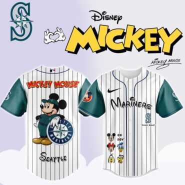 Premium MLB Seattle Mariners X Mickey Mouse And Friends Baseball Jersey