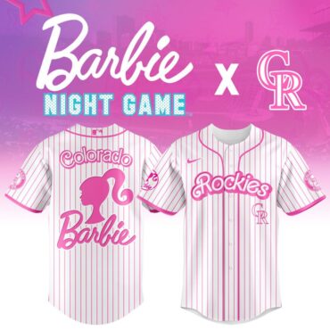 Premium MLB Colorado Rockies X Barbie Baseball Jersey