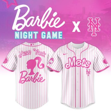 Premium MLB New York Mets X Barbie Baseball Jersey