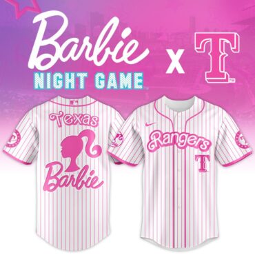 Premium MLB Texas Rangers X Barbie Baseball Jersey NMD