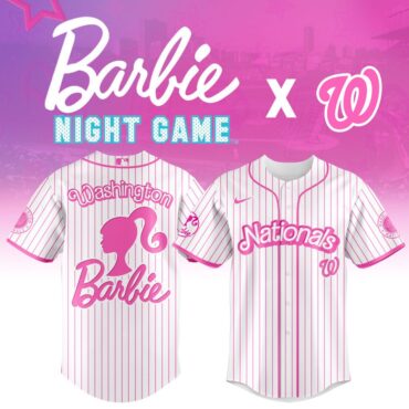 Premium MLB Washington Nationals X Barbie Baseball Jersey
